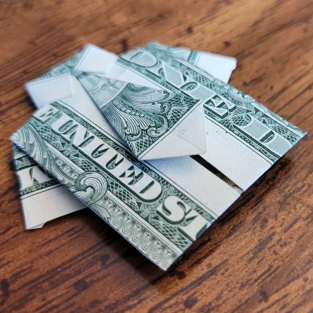 ORIGAMI SHIRT & TIE - Handmade DOLLAR Gift Art $1 Bill New Uncirculated Money - Picture 4 of 4